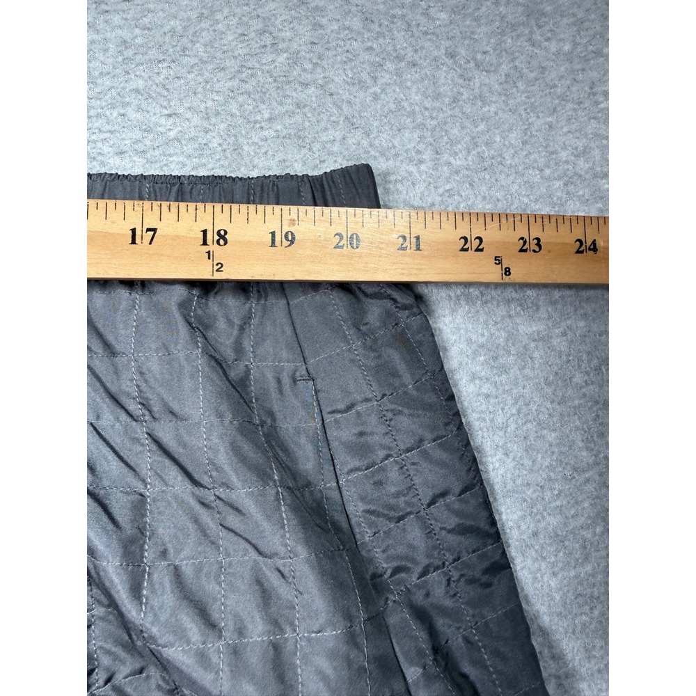 Eileen Fisher Skirt Women 1X Gray Quilted 100% Silk Elastic Waist Pockets Midi - Picture 5 of 8